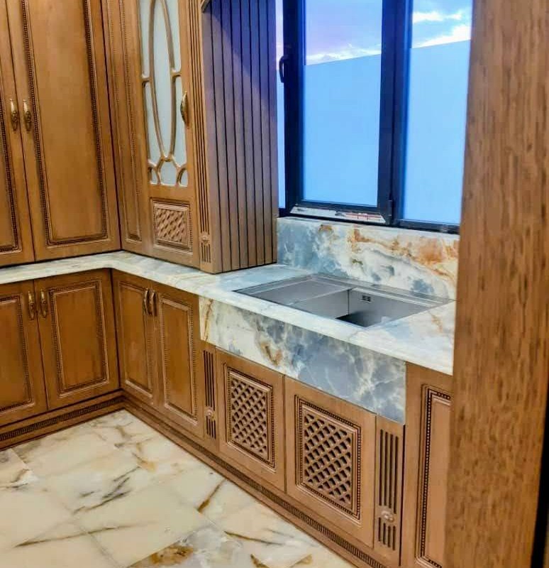 کانتر سنگ مرمر آبی اونیکس