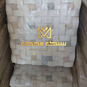 سنگ آنتیک تروارتن سفید مکعبی مدل بالشتی (Pillowed)