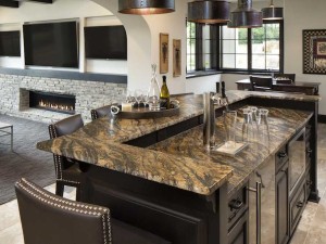 آشپزخانه ای متفاوت و جذاب با کانتر سنگ طبیعی