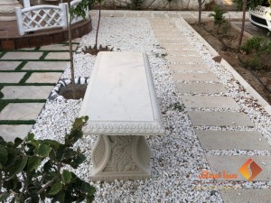 نیمکت مستطیلی طرح سنگ