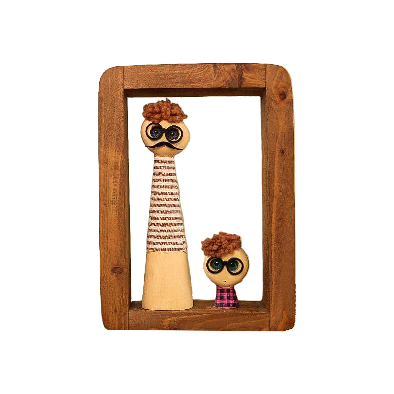 قاب چوبی دونفره بزرگ