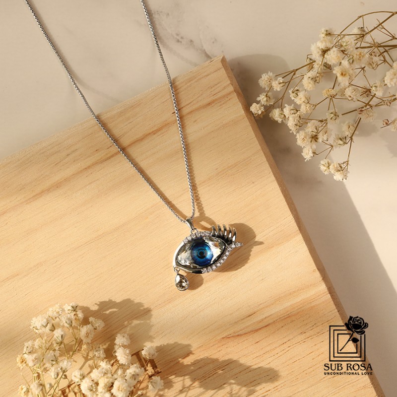 گردنبند سواروسکی المنتس طرح چشم 12468