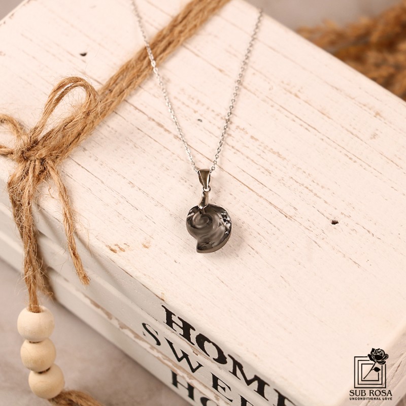 گردنبند سواروسکی المنتس حلزونی زنجیر نقره 12313