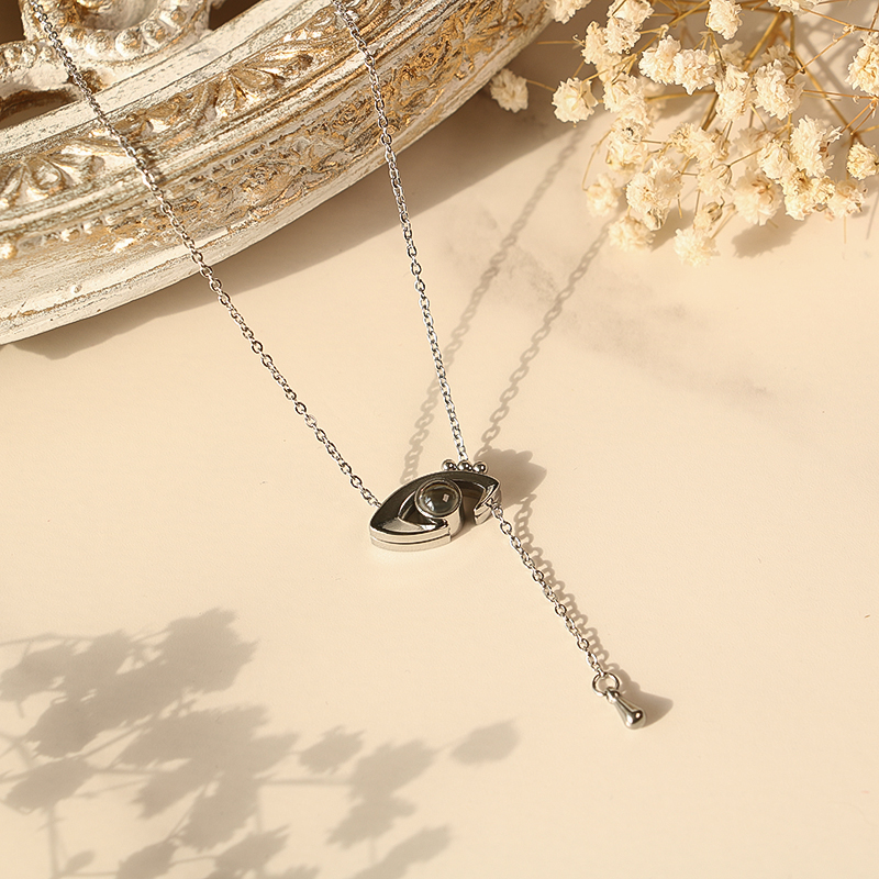 گردنبند سواروسکی المنتس LOVE نقره ای 13269