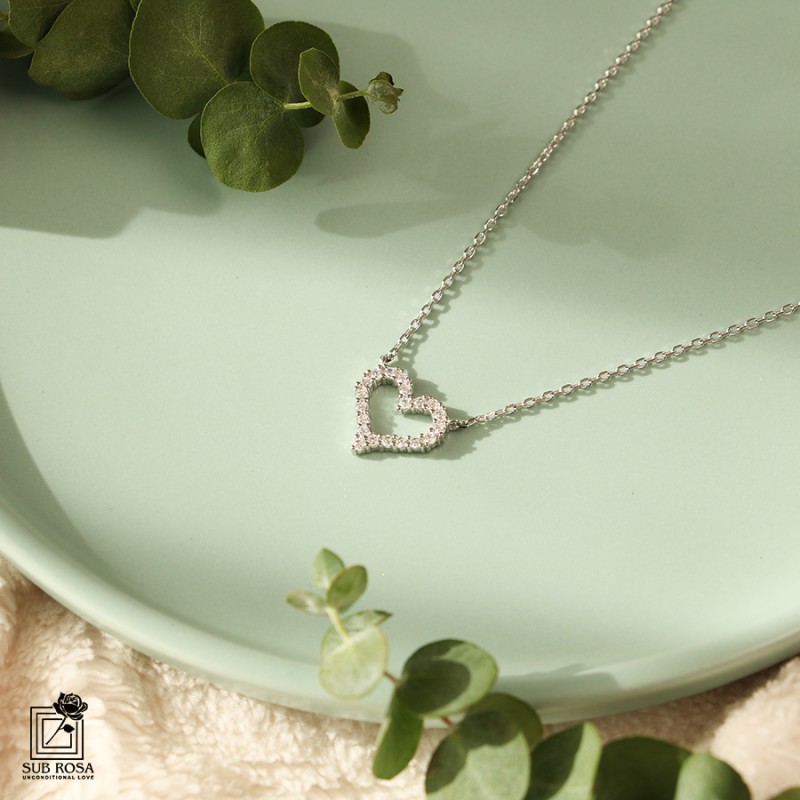 گردنبند نقره 925طرح قلب 14733