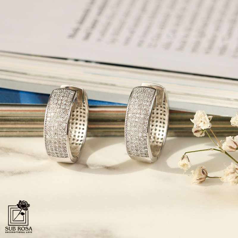 گوشواره نقره 925نگین دار 11631