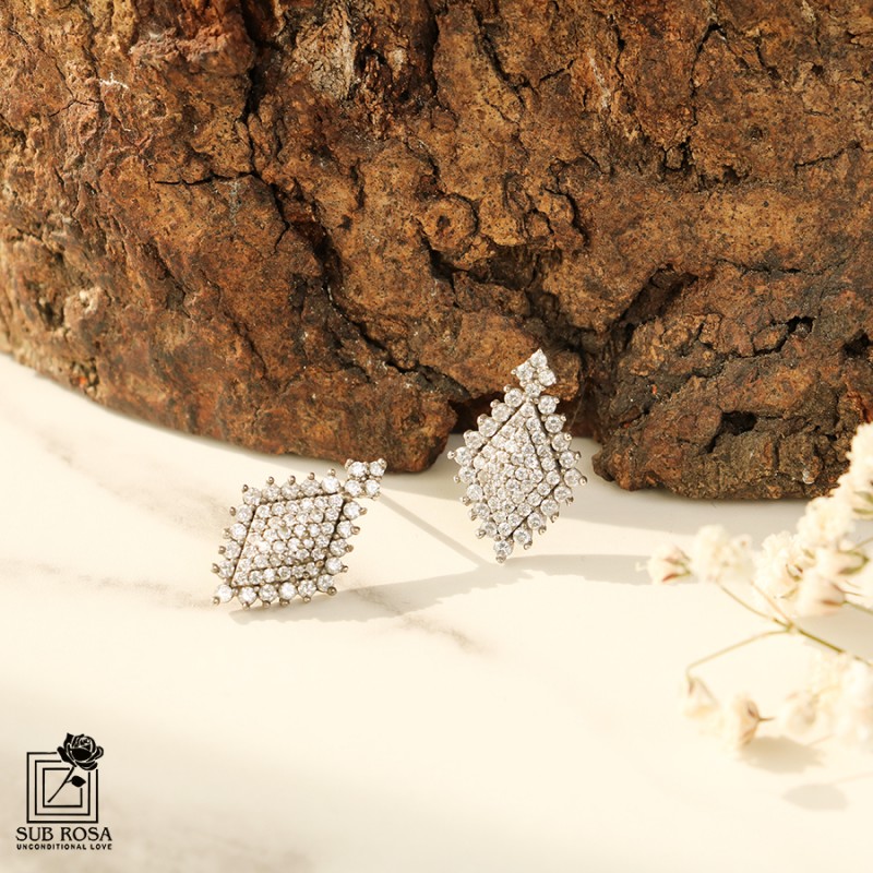 گوشواره نقره925 نگین دار 15082