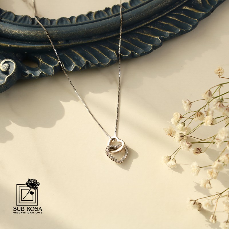 گردنبند نقره 925 طرح قلب 14732