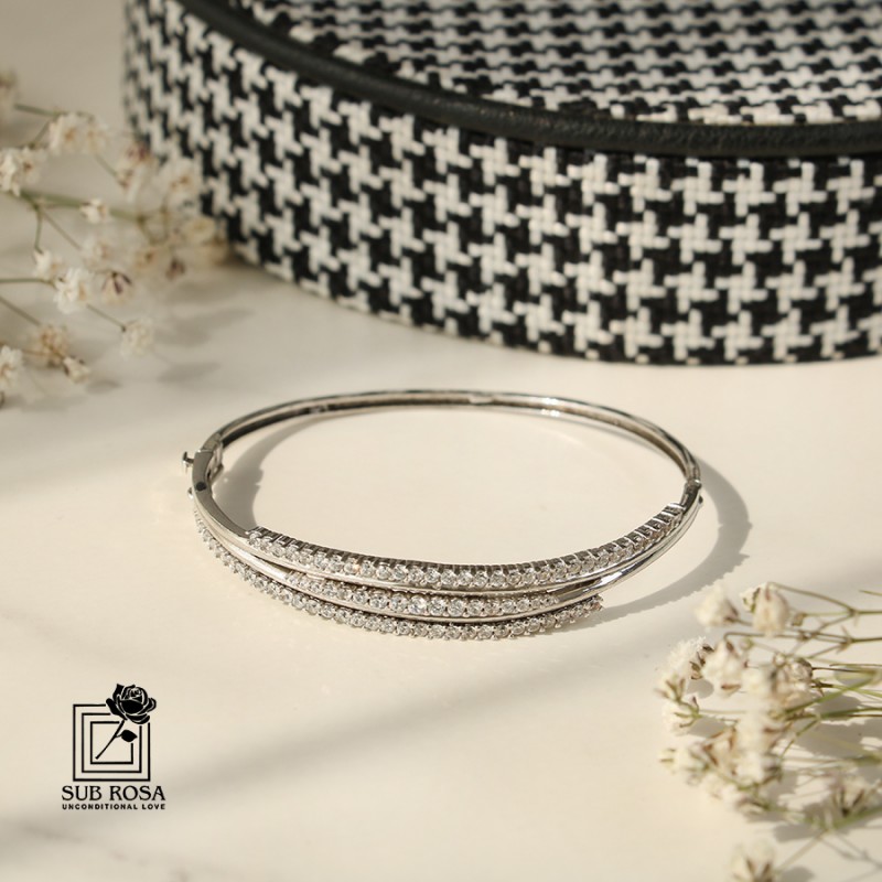 دستبند النگویی نقره 925-14736