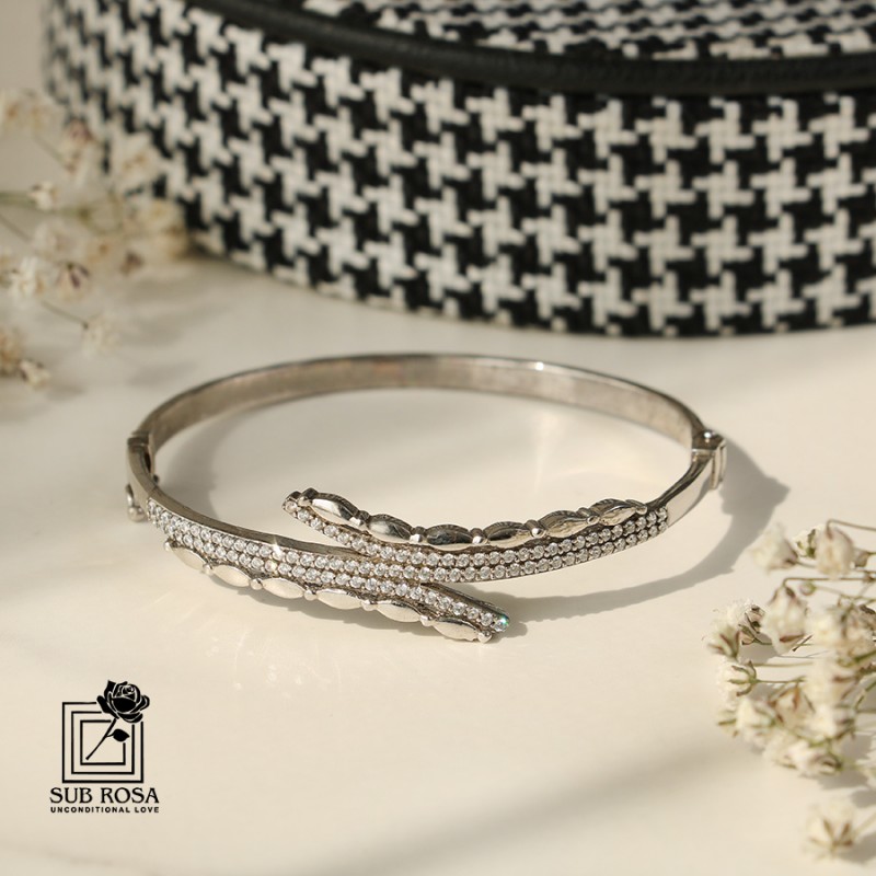 دستبند النگویی ترک نقره 925-14744