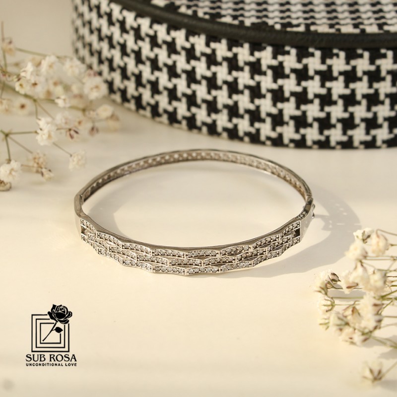 دستبند النگویی ترک نقره 925 - 14745