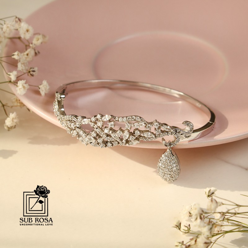 دستبند النگویی ترک نقره 925-14749