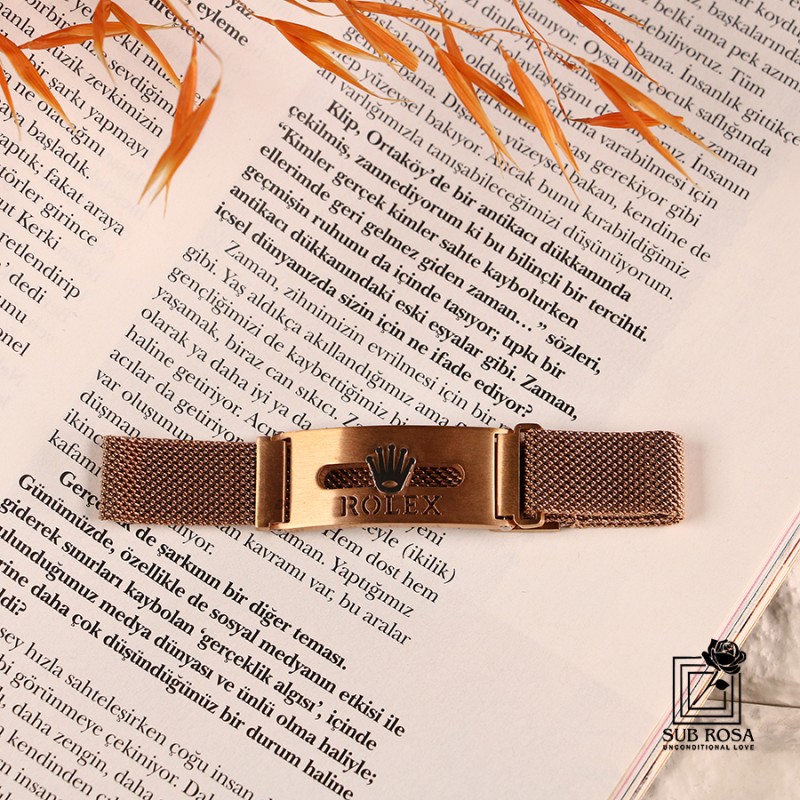 دستبند رولکس مگنتی رزگلد 13281