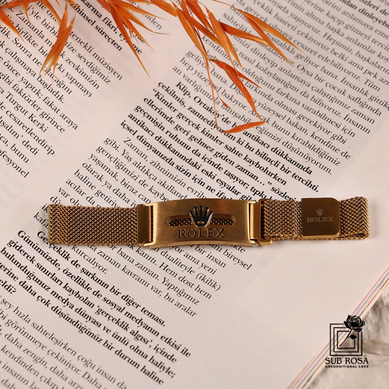 دستبند رولکس مگنتی طلایی 13283