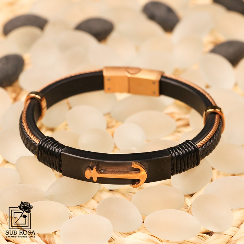 دستبند استیل رولکس 182 برنزی-14341