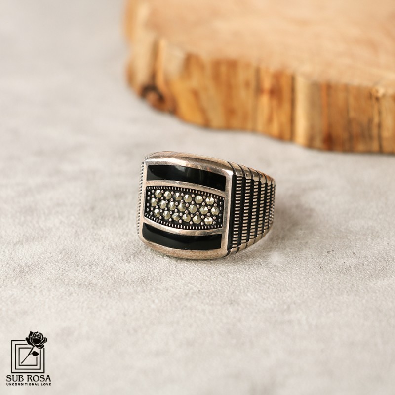 انگشتر نقره 925 مردانه FREE SIZE-14375