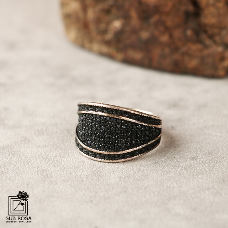 انگشتر نقره 925 مردانه FREE SIZE-14376