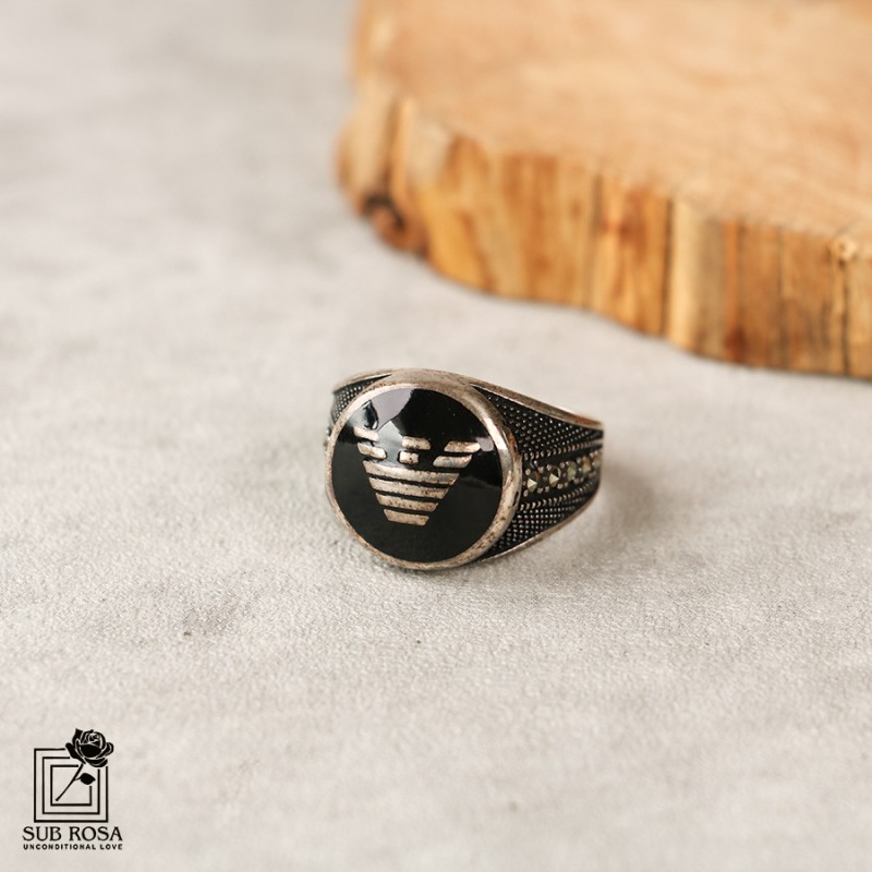 انگشتر نقره 925 مردانه FREE SIZE-15103