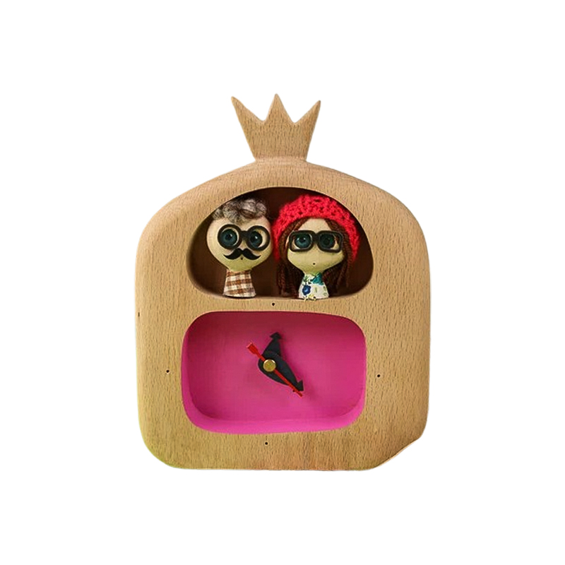 ساعت پرکار آدمک جفتی طرح انار سرخ آبی