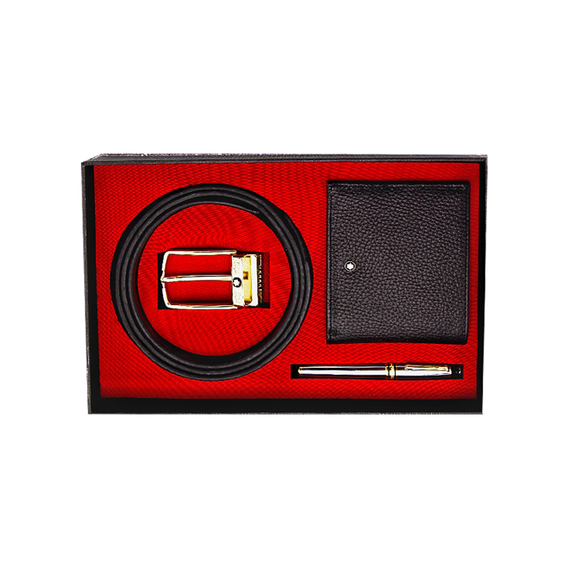 ست کمربند و کیف پول و خودکار 12021MONT BLANC