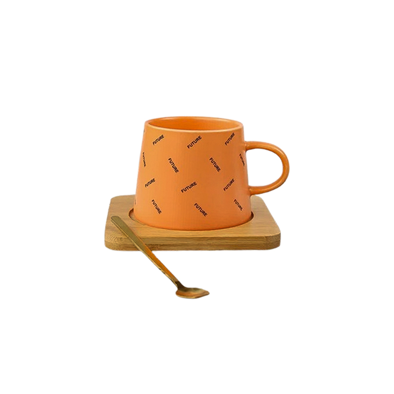 ماگ سرامیکی با کفه چوبی 13742