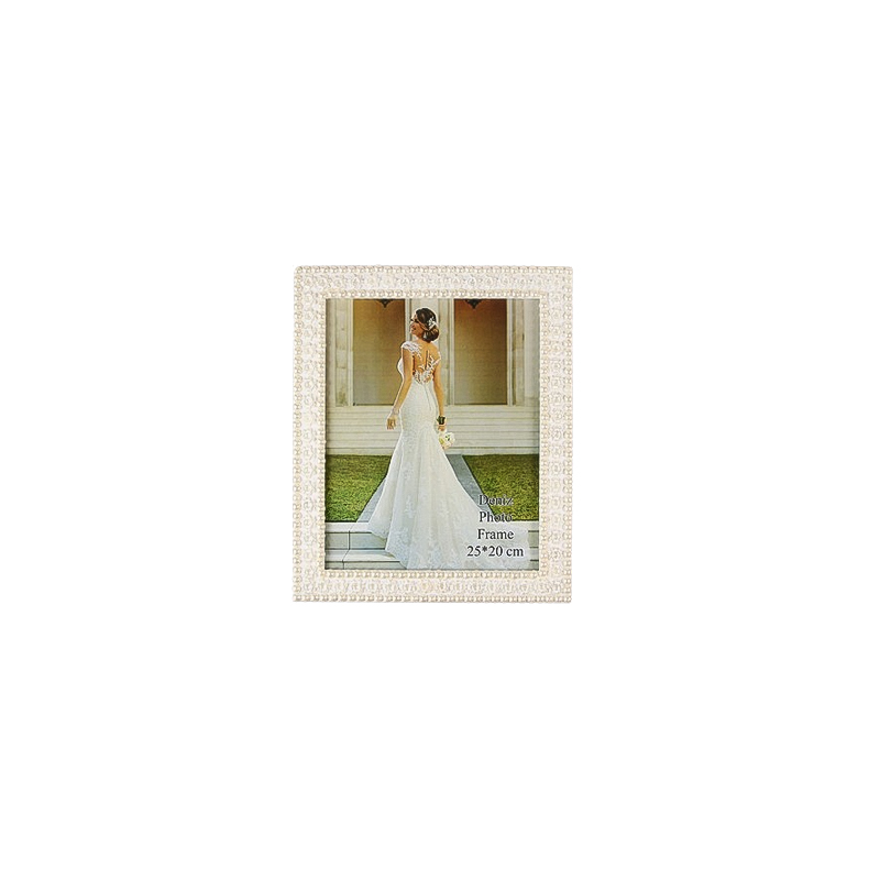 قاب عکس مروارید و گل  25*20-10797