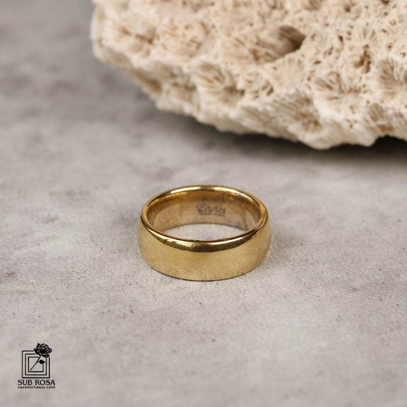 حلقه سرامیکی رینگی طلایی سایز 9 - 13138