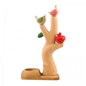 جاشمعی درخت ساده با پرنده و انار 02