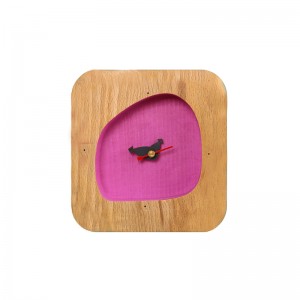 ساعت رومیزی  پرکار چوبی ساده (سرخ -آبی)