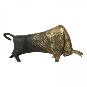 تندیس بوفالو طلایی - مشکی