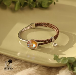 دستبند چرمی - فلزی سواروسکی 13014