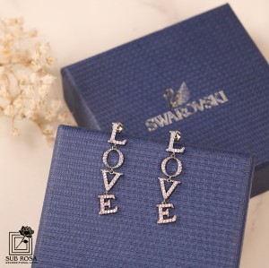 گوشواره سواروسکی المنتس LOVE -12481