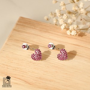 گوشواره سواروسکی المنتس طرح قلب 13118