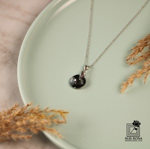 گردنبند سواروسکی المنتس زنجیر نقره 12312