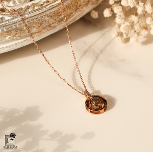 گردنبند سواروسکی المنتس طرح LOVEرزگلد 13264