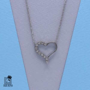 گردنبند نقره 925 ترک طرح قلب 13923