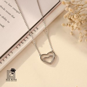 گردنبند نقره 925 طرح قلب 14721