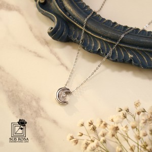 گردنبند نقره 925 طرح ماه 14899