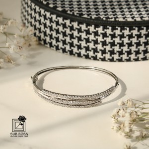 دستبند النگویی نقره 925-14736