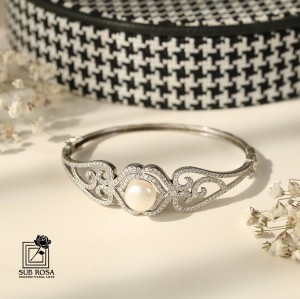 دستبند النگویی نقره 925-14743