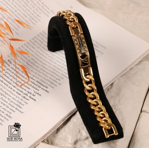 دستبند زنجیری لوئیز ویتون رزگلد 13286