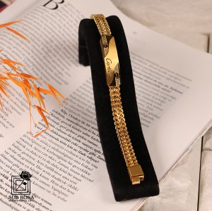 دستبند کارتیر حصیری طلایی 13293