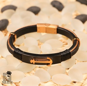 دستبند استیل رولکس 182 برنزی-14341