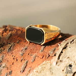 انگشتر استیل نگین مشکی مونت سایز 10 -14822