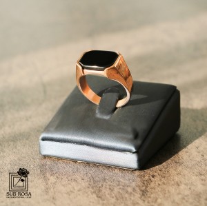 انگشتر استیل نگین مشکی مونت سایز 10-14828