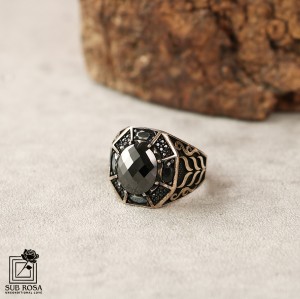 انگشتر نقره 925 مردانه FREE SIZE-14373