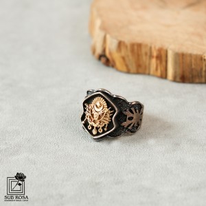 انگشتر نقره 925 مردانه FREE SIZE-14383