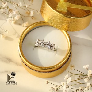 انگشتر نقره 925 زنانه نگین اشکی 12800 -FREE SIZE