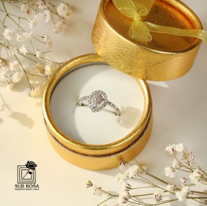 انگشتر نقره 925 زنانه نگین اشکی 14766-FREE SIZE