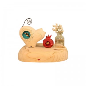 گلدان قلبی گربه و انار ماهی به دل